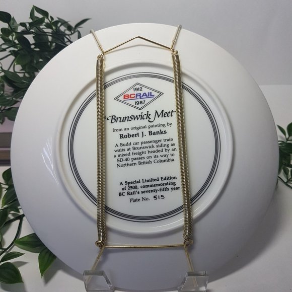 BC Rail 75th Anniversary Collectors Plate Brunswick Meet British Columbia - Picture 3 of 5